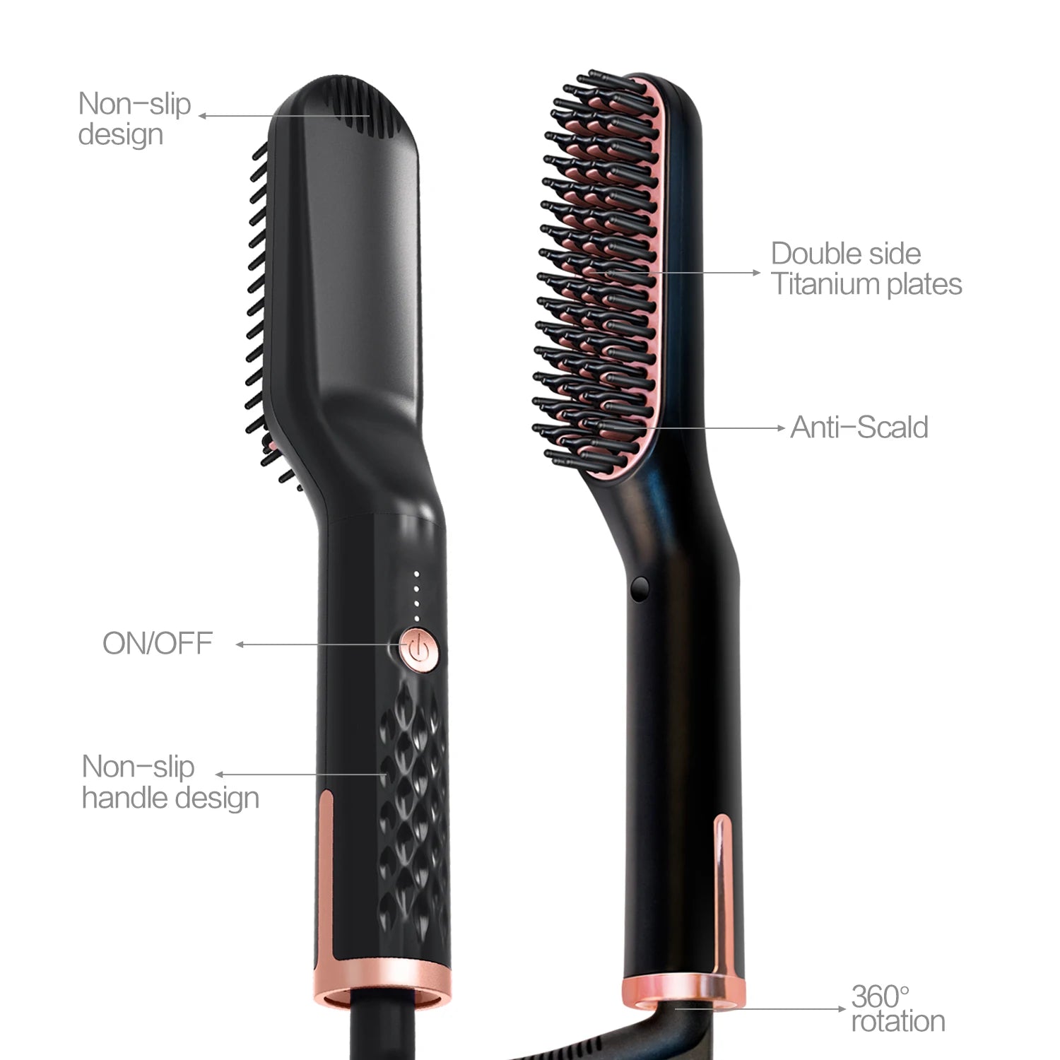 Electric Hot Comb Straightener for Men