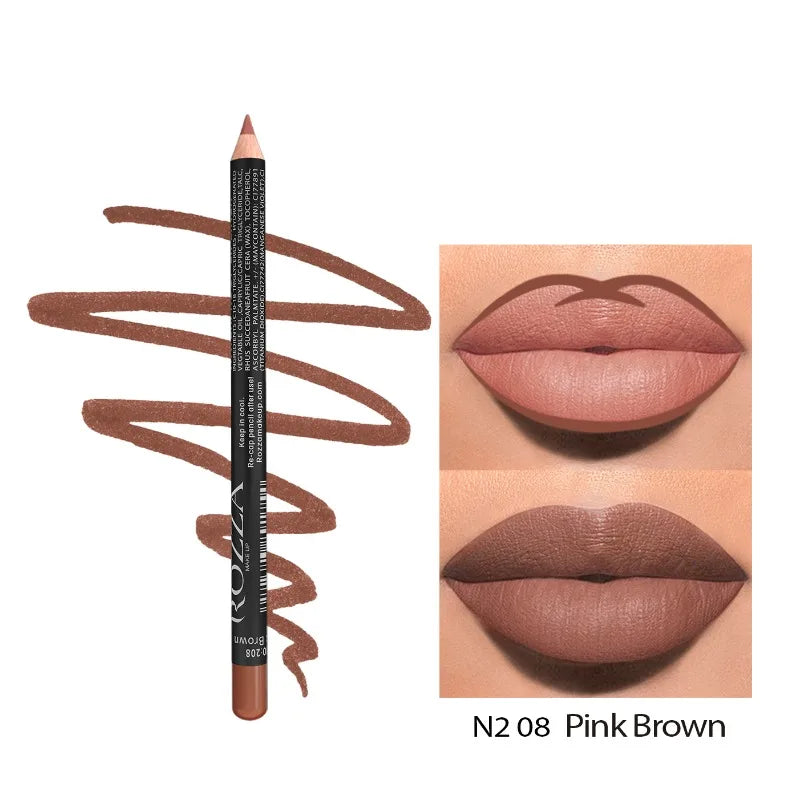 14-Color Nude Matte Lip Pencil