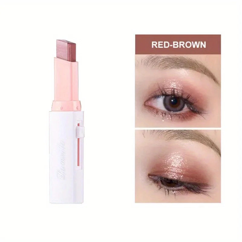 Two-Color Gradient Eyeshadow Stick – Natural 3D Eye Makeup with Long-Lasting Wear