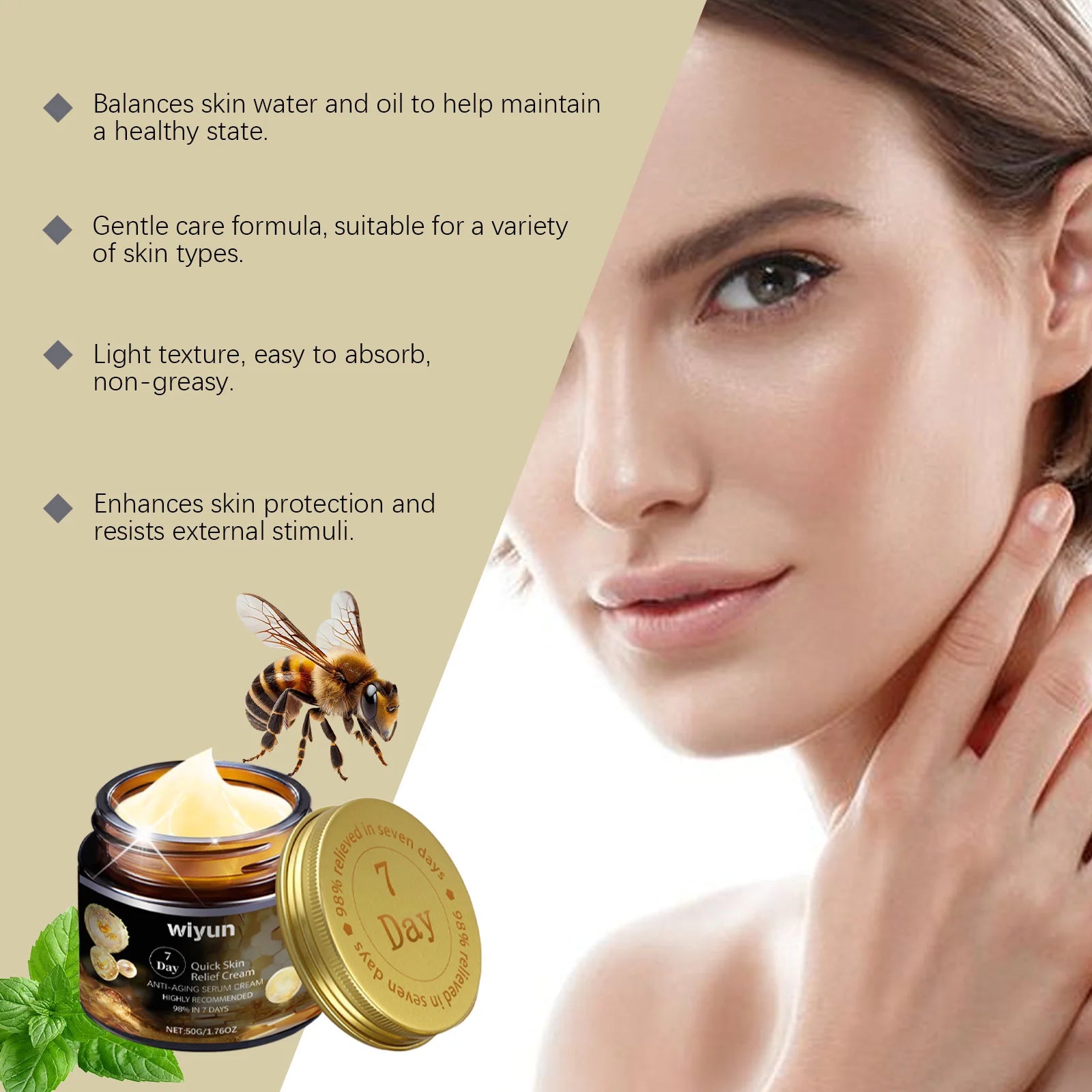 Bee Venom Face Cream – Wrinkle Remover, Firming & Anti-Aging Moisturizer Venom Wrinkles Remover Face Cream Tighten Firming Lifting Anti Aging Fade Fine Lines Moisturizing Whitening Repair Skin Care