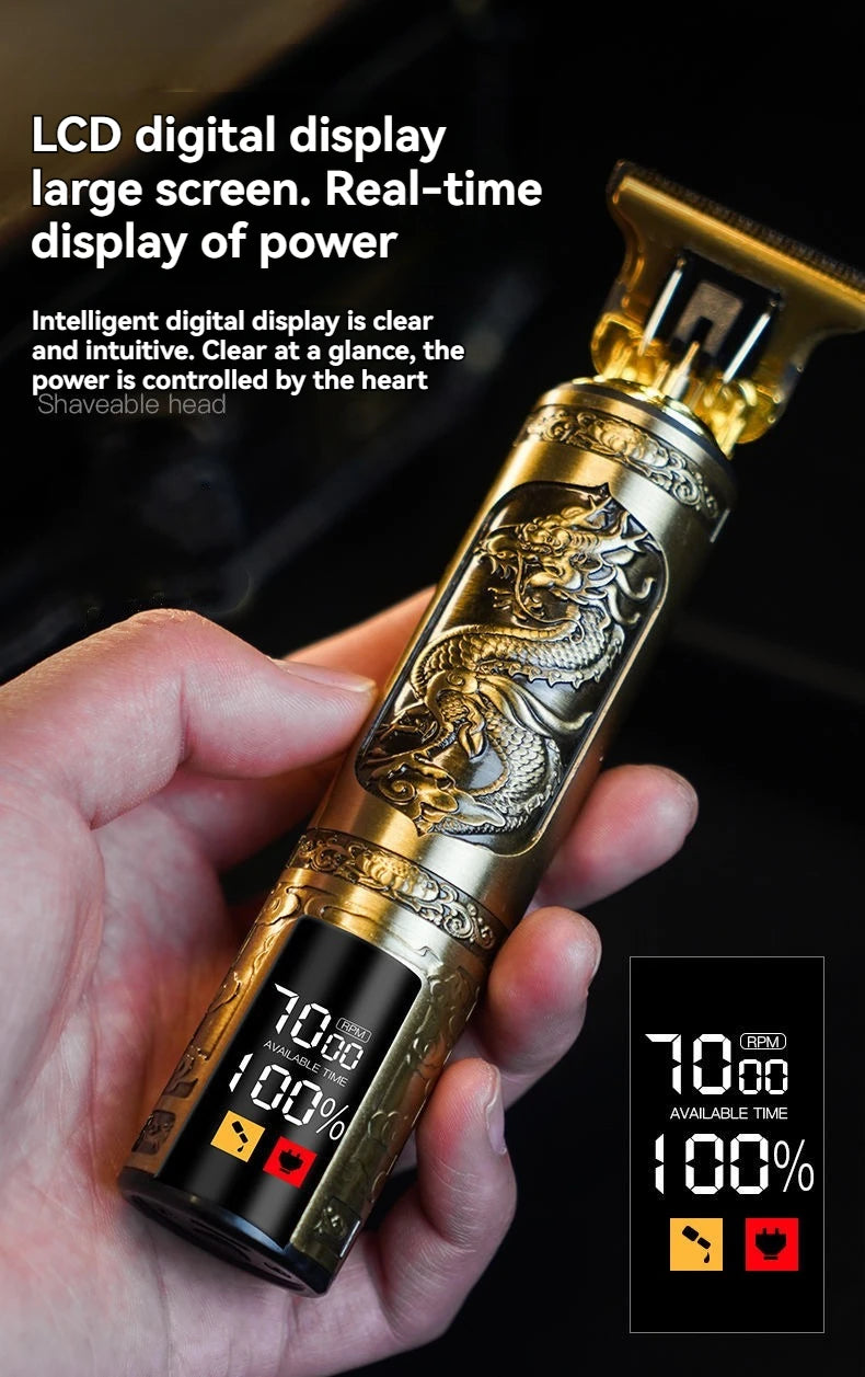 Professional 3-Speed Beard Trimmer with LED Display