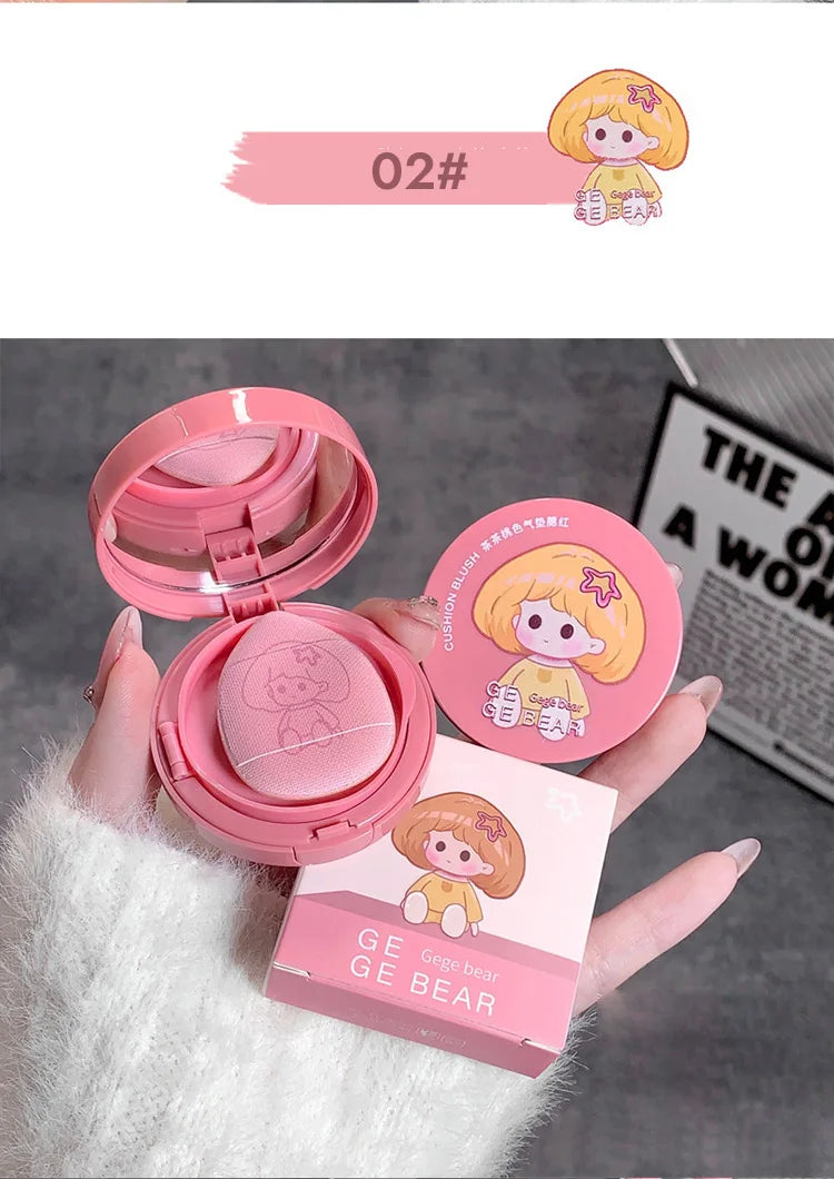 Gege Bear Cushion Blush – Blendable, Whitening & Long-Lasting