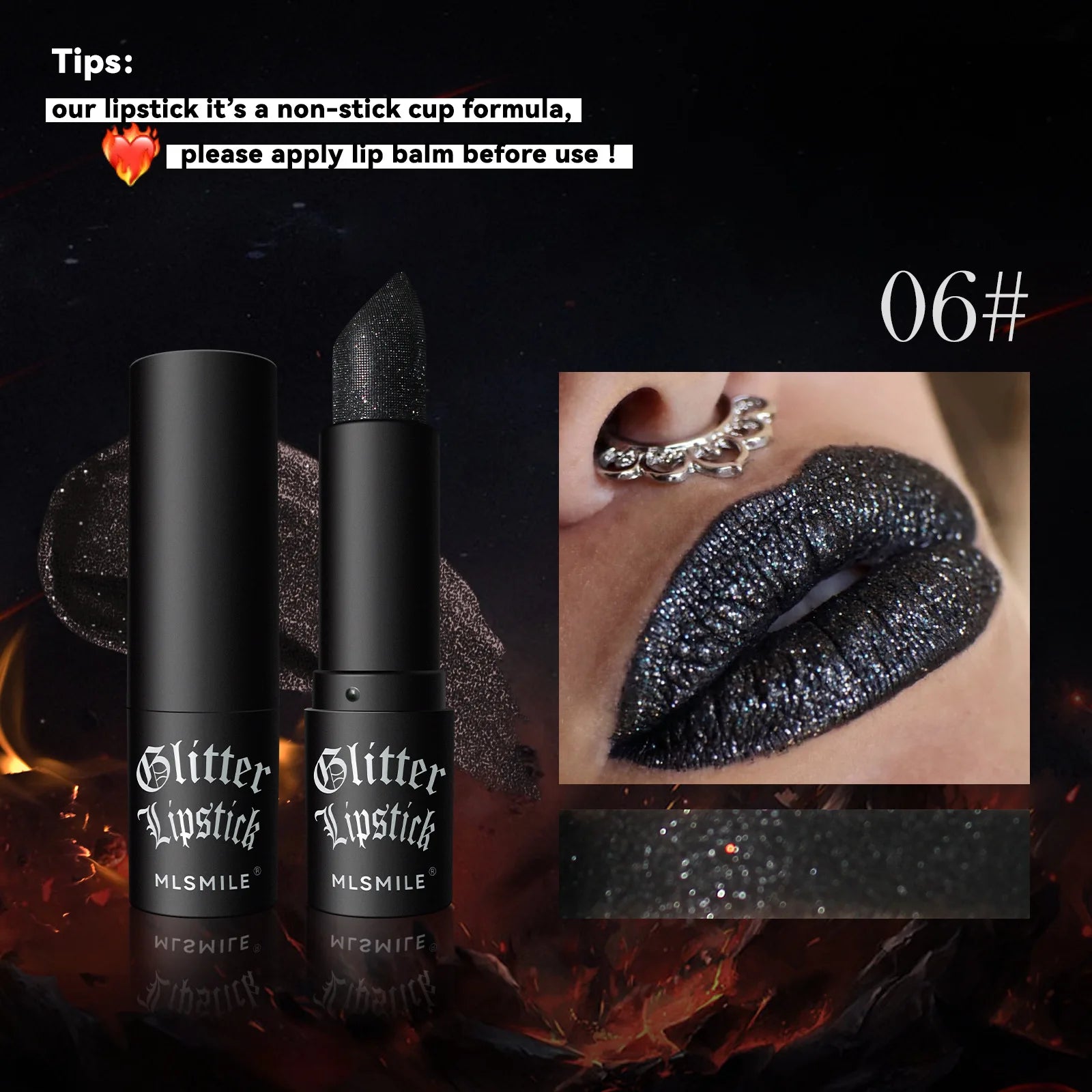 7-Color Glitter Waterproof Metallic Lipstick