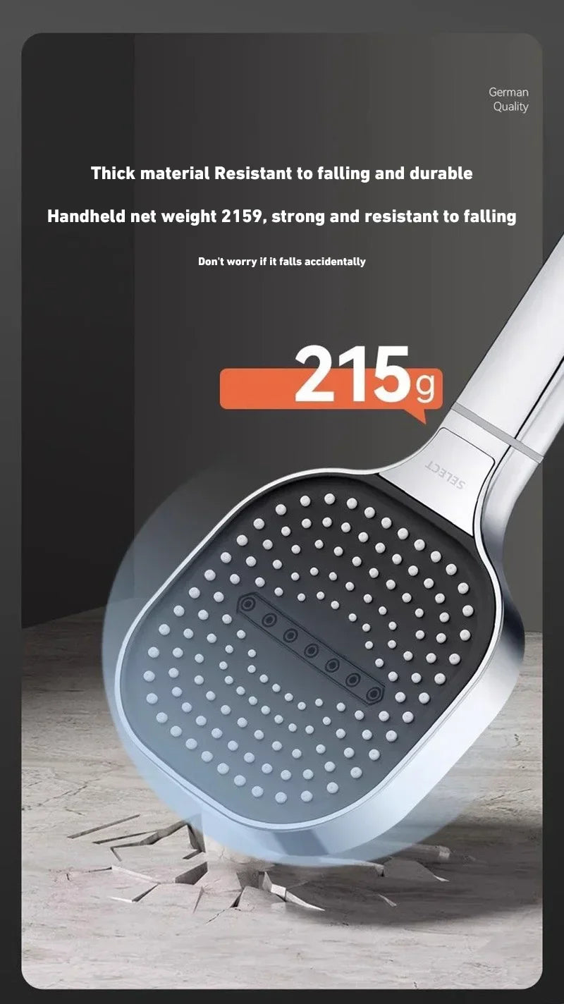 Xiaomi 13cm Large Panel Shower Head – 3 Modes Adjustable High Pressure with Filter