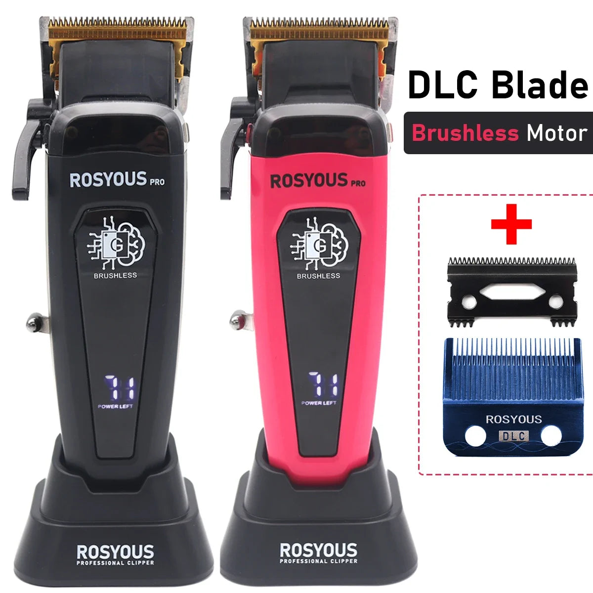 Professional Hair Clipper with Brushless Motor & DLC Blade