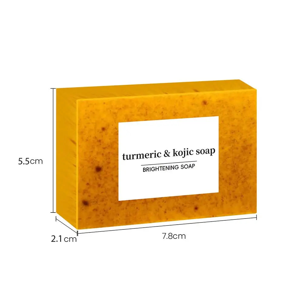 100g Turmeric Handmade Soap – Lemon Kojic Acid Facial & Body Care Bar (1/3/5pcs)