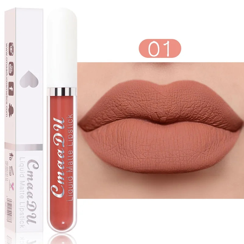 Velvet Matte Lip Gloss – Long-Lasting Waterproof Liquid Lipstick