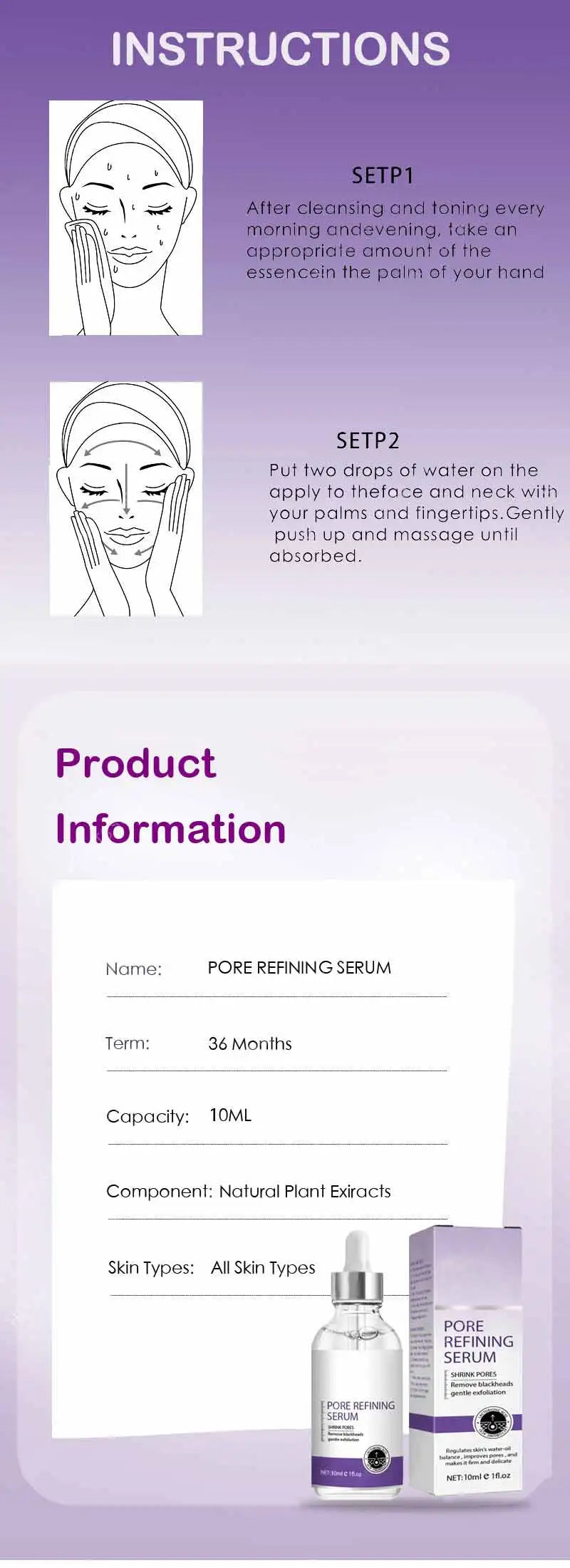 Pore Shrinking Serum – Tightening & Minimizing Large Facial Pores