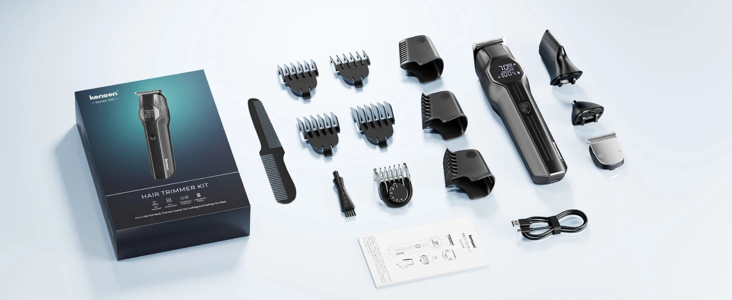Kensen S30 4-in-1 Cordless Hair Clipper & Trimmer