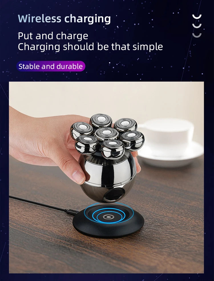 Electric Shaver for Men – 7D Floating Head, Waterproof, Portable Beard Trimmer