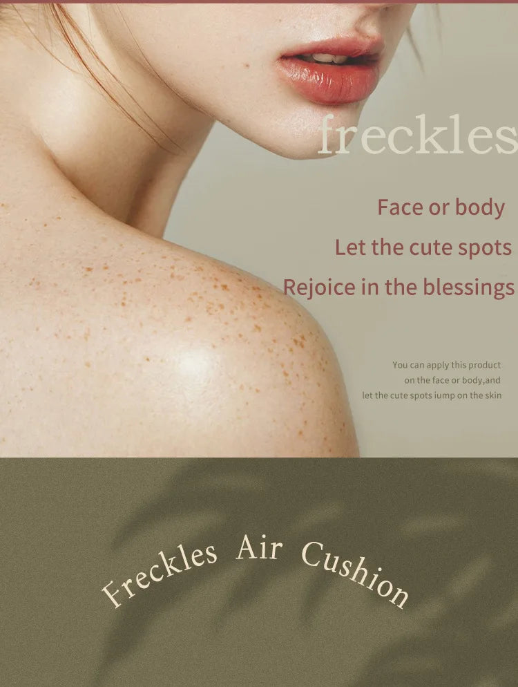 Air Cushion Freckle Stamp Kit – Natural Waterproof Face & Body Freckle Makeup