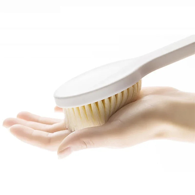 Long Handle Back Brush for Shower – Soft Bristle Body Exfoliating Bath Scrubber
