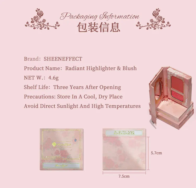 Sheeneffect High-End Eyeshadow & Highlighter Blush