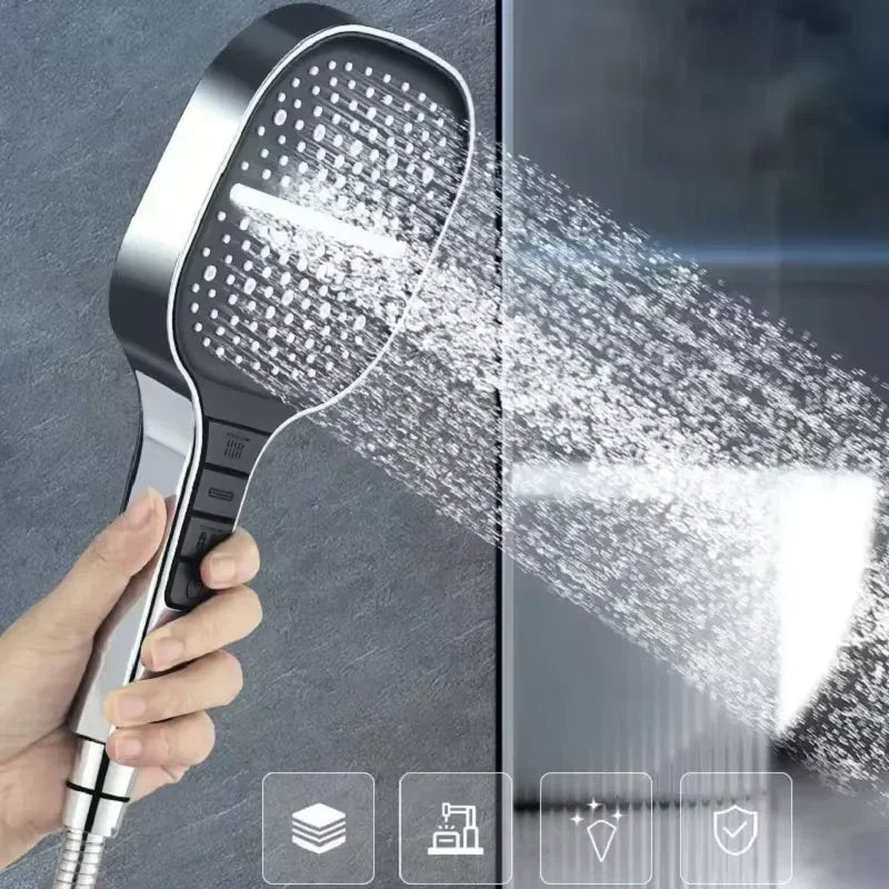 Xiaomi 13cm Large Panel Shower Head – 3 Modes Adjustable High Pressure with Filter