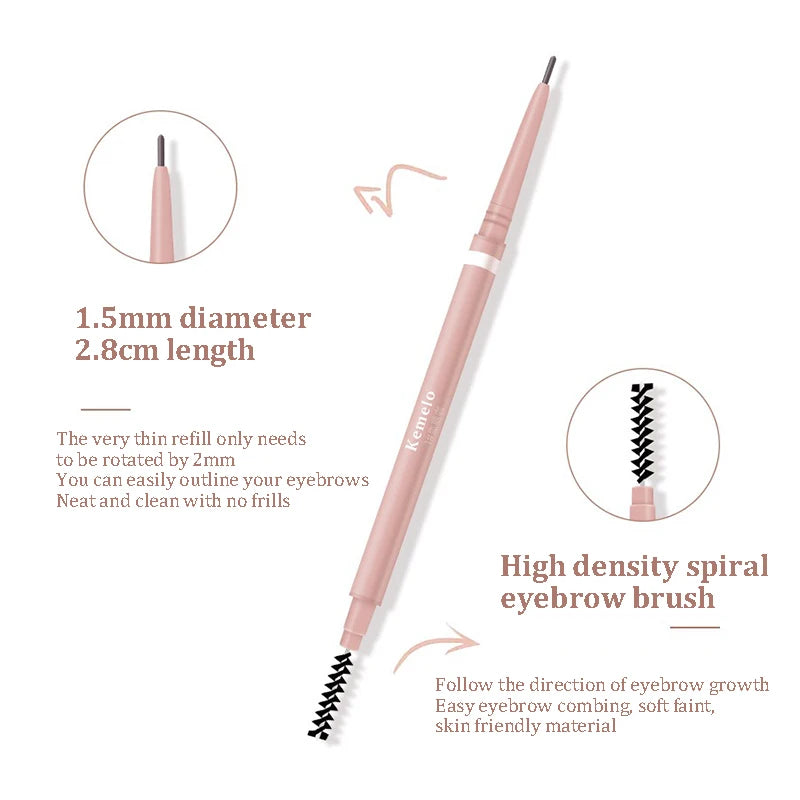 1.5mm Ultra-Fine Eyebrow Pencil – Double-Ended Waterproof & Long-Lasting Brow Pen