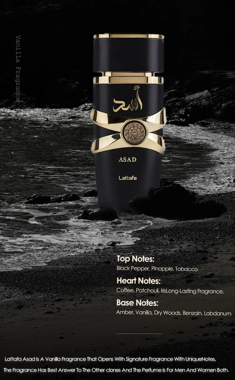 100ml Asad Eau De Toilette Spray – Long-Lasting Arabic Fragrance for Men & Unisex Use