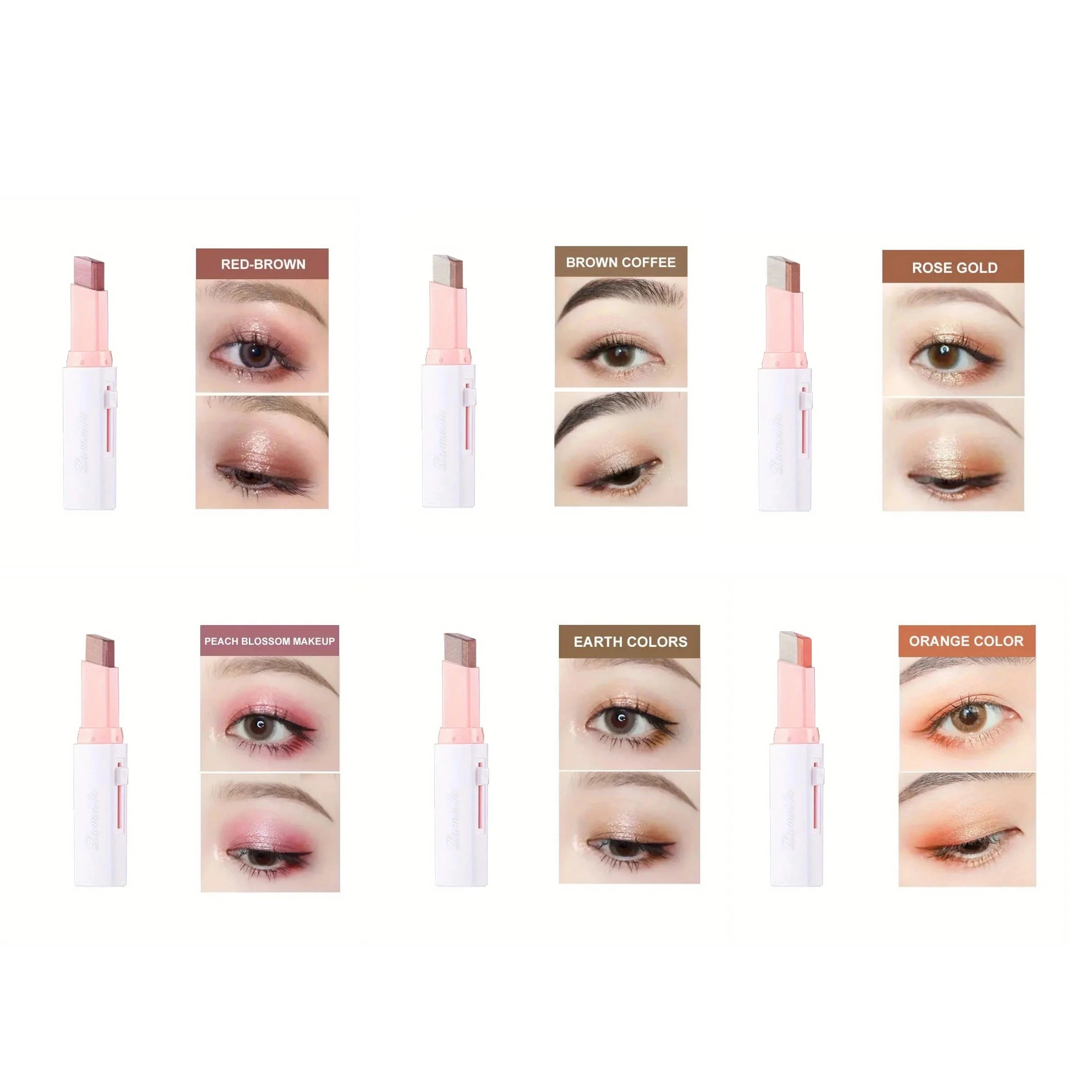 Two-Color Gradient Eyeshadow Stick – Natural 3D Eye Makeup with Long-Lasting Wear