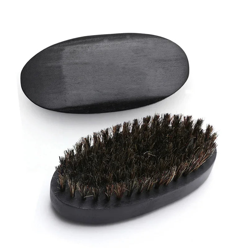 Wooden Beard & Hair Brush for Men – Natural Boar Bristle Grooming Comb