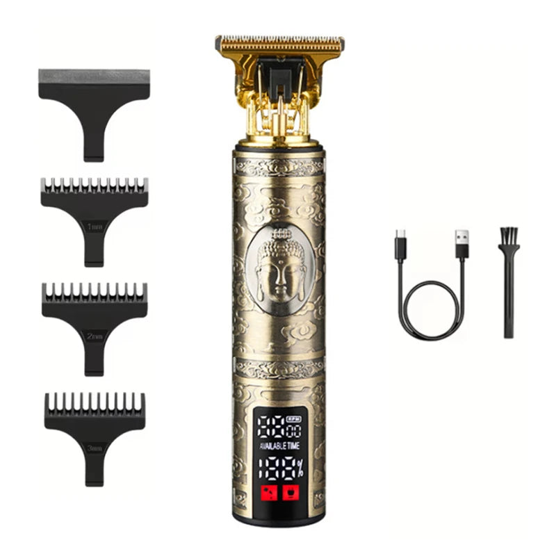 Professional 3-Speed Beard Trimmer with LED Display