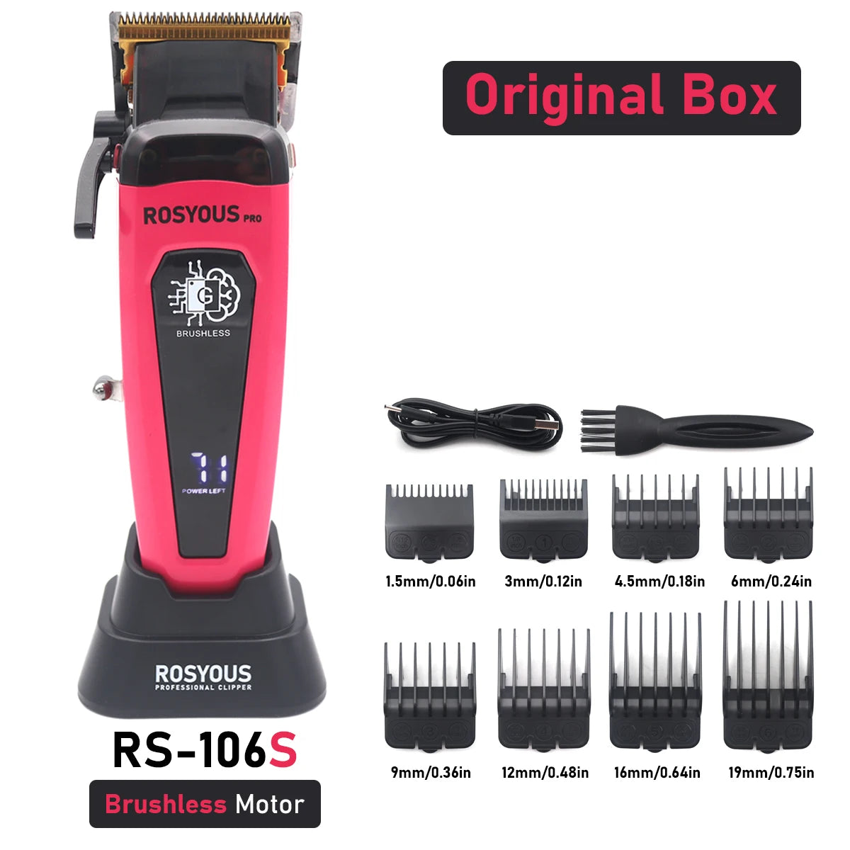 Professional Hair Clipper with Brushless Motor & DLC Blade