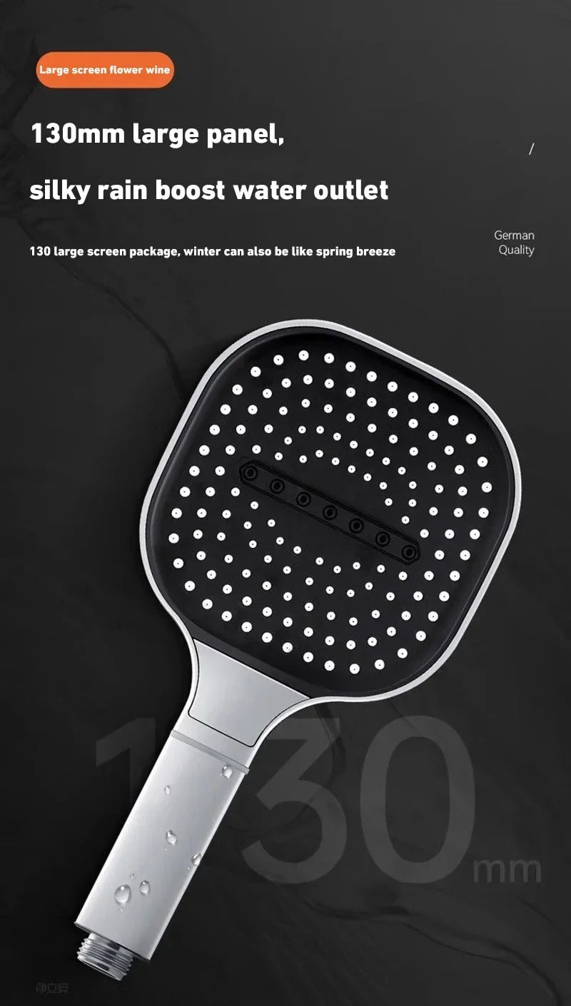 Xiaomi 13cm Large Panel Shower Head – 3 Modes Adjustable High Pressure with Filter