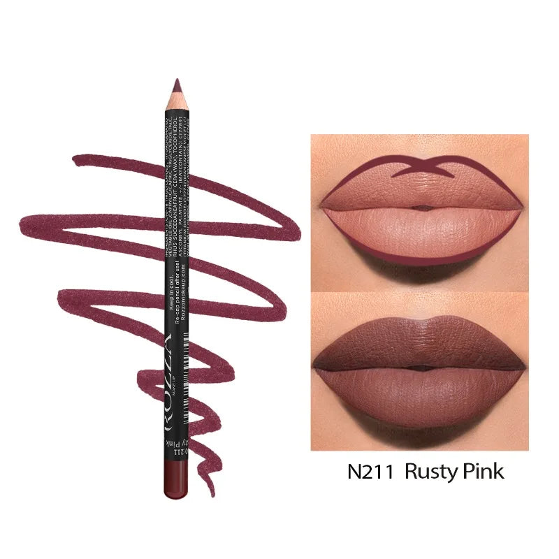14-Color Nude Matte Lip Pencil