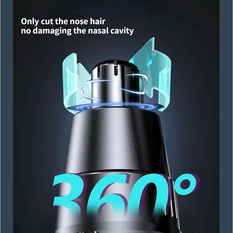 Powerful Electric Nose Hair Trimmer – High Torque Motor & Low Noise for Nose and Ear Hair Removal