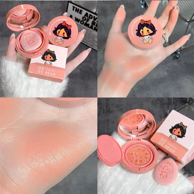 Gege Bear Cushion Blush – Blendable, Whitening & Long-Lasting