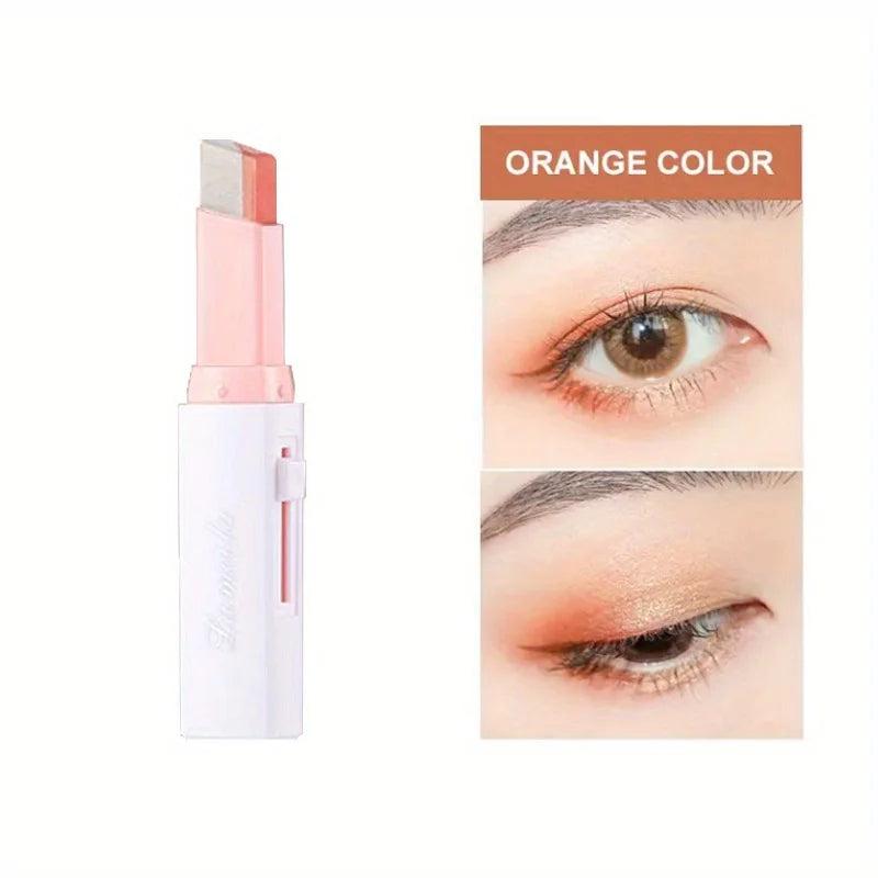 Two-Color Gradient Eyeshadow Stick – Natural 3D Eye Makeup with Long-Lasting Wear