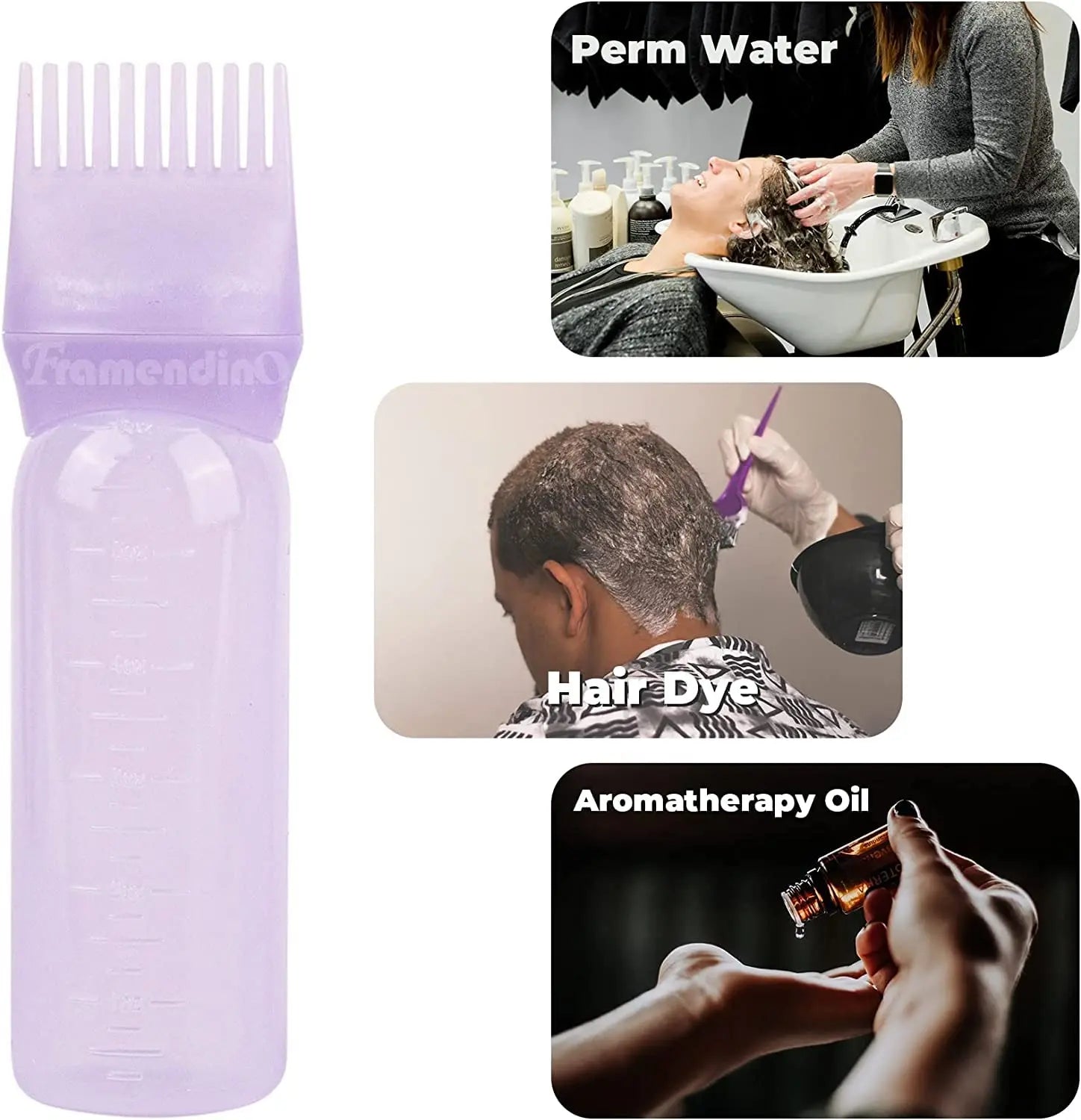 120ml Hair Dye Applicator Bottle with Brush – Salon Hair Coloring Tool