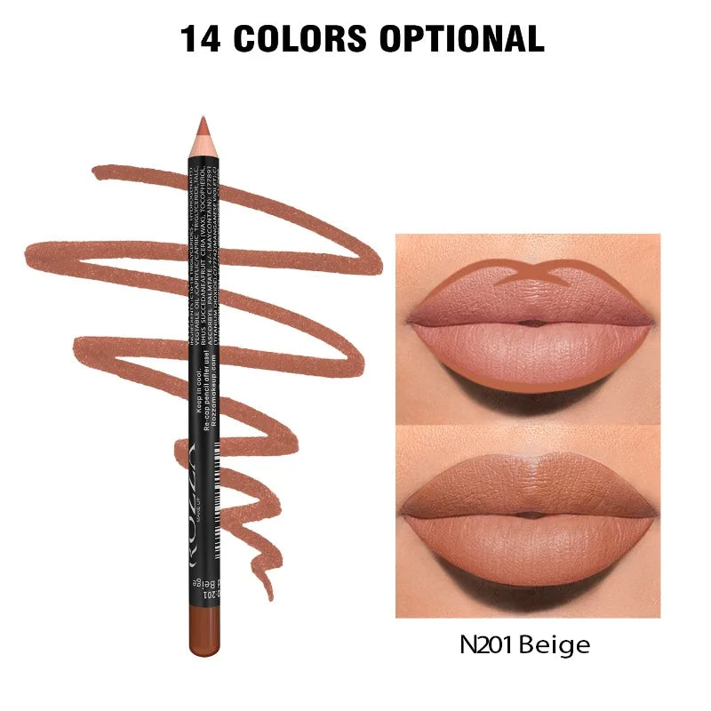 14-Color Nude Matte Lip Pencil