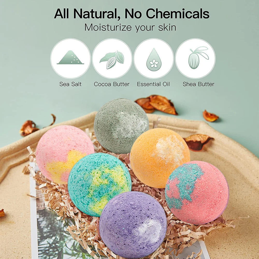 12pcs Small Bubble Bath Bombs Set