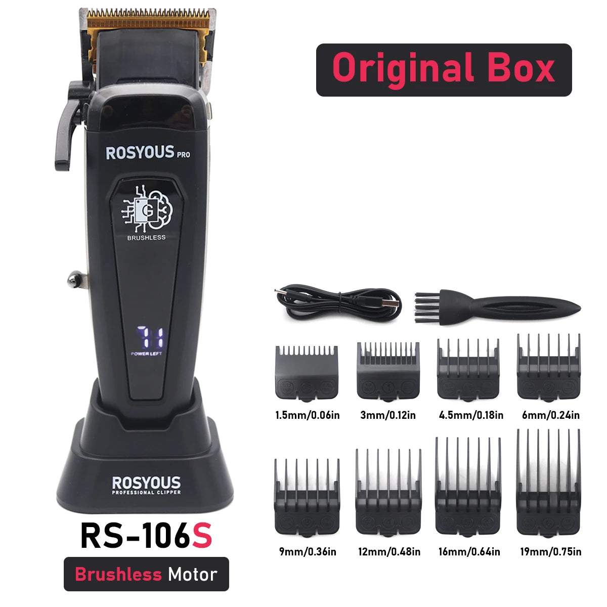 Professional Hair Clipper with Brushless Motor & DLC Blade