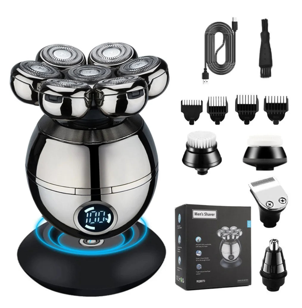 Electric Shaver for Men – 7D Floating Head, Waterproof, Portable Beard Trimmer