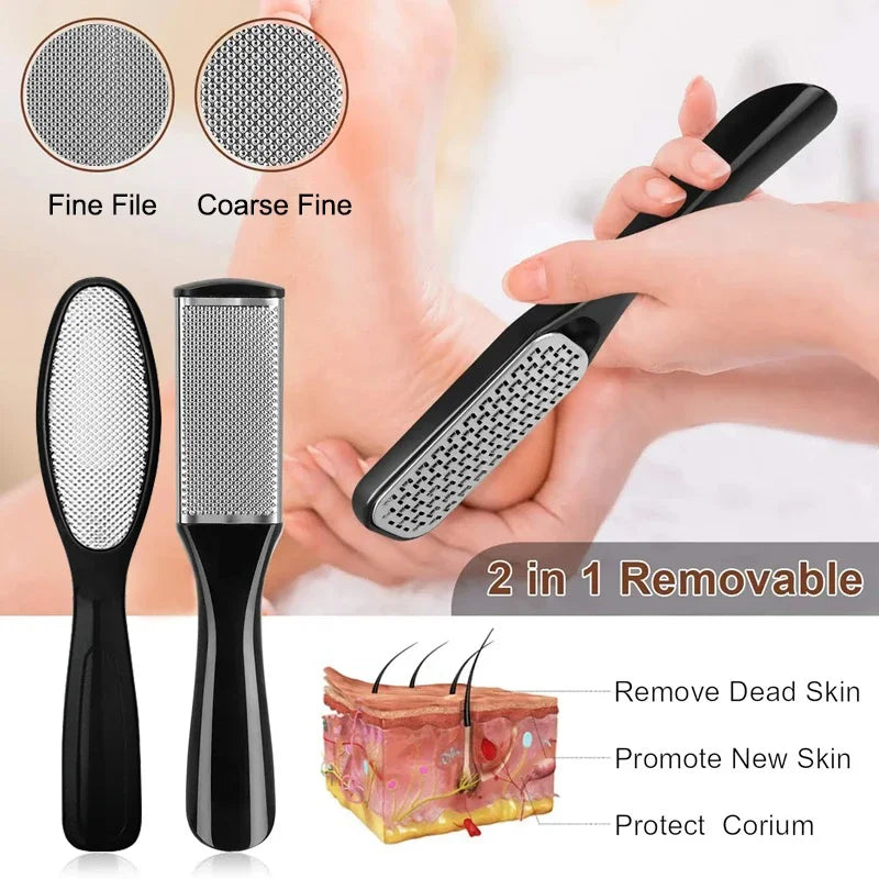 27PCS Pedicure and Manicure Kit – Stainless Steel Foot Care Tools for Callus & Dead Skin Remov