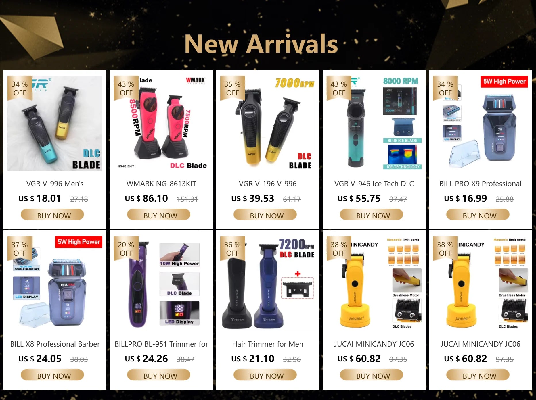 Professional Hair Clipper with Brushless Motor & DLC Blade