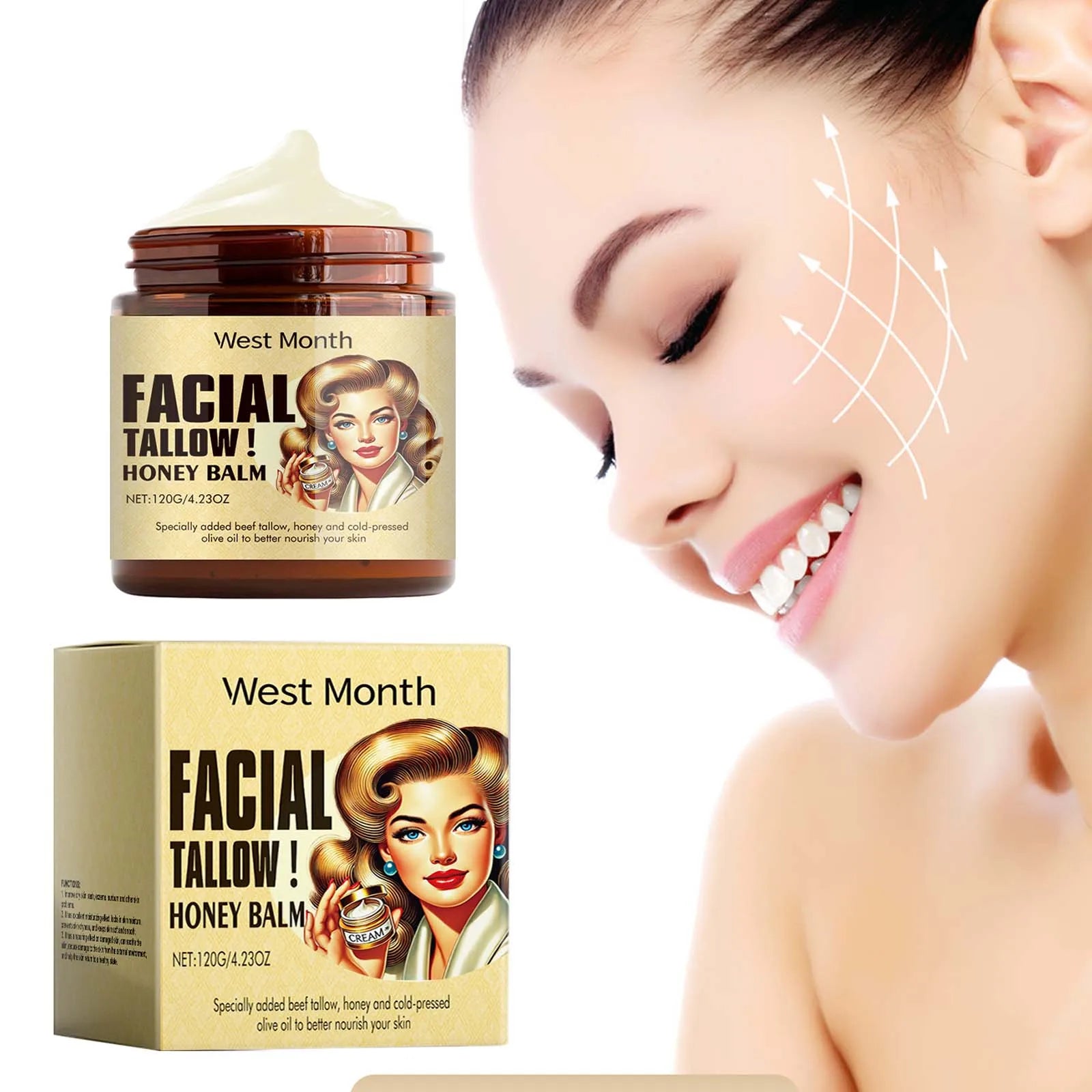 Beef Tallow Face Cream – Moisturizing, Soothing & Firming Skincare