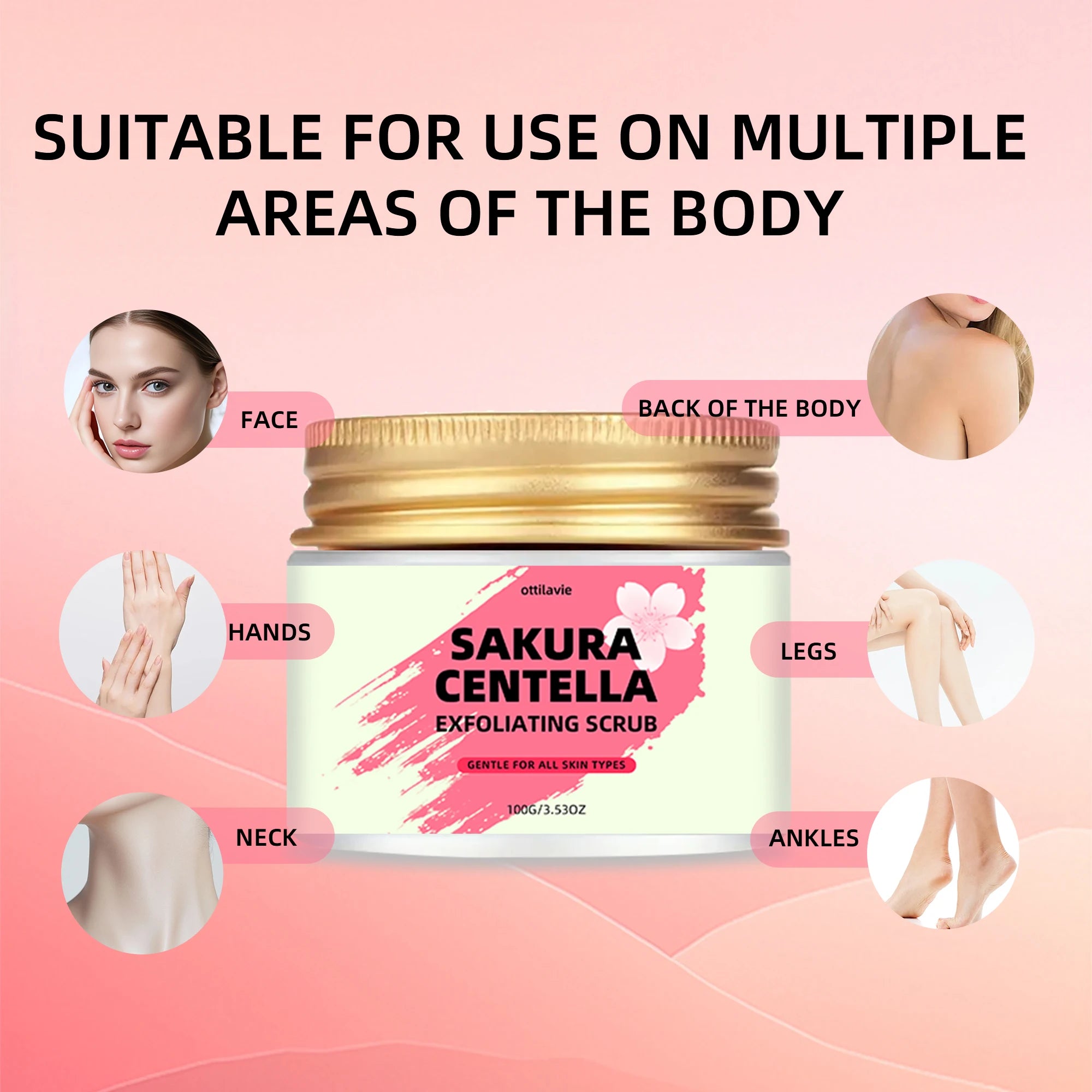 Ottilavie Sakura & Centella Scrub with Niacinamide