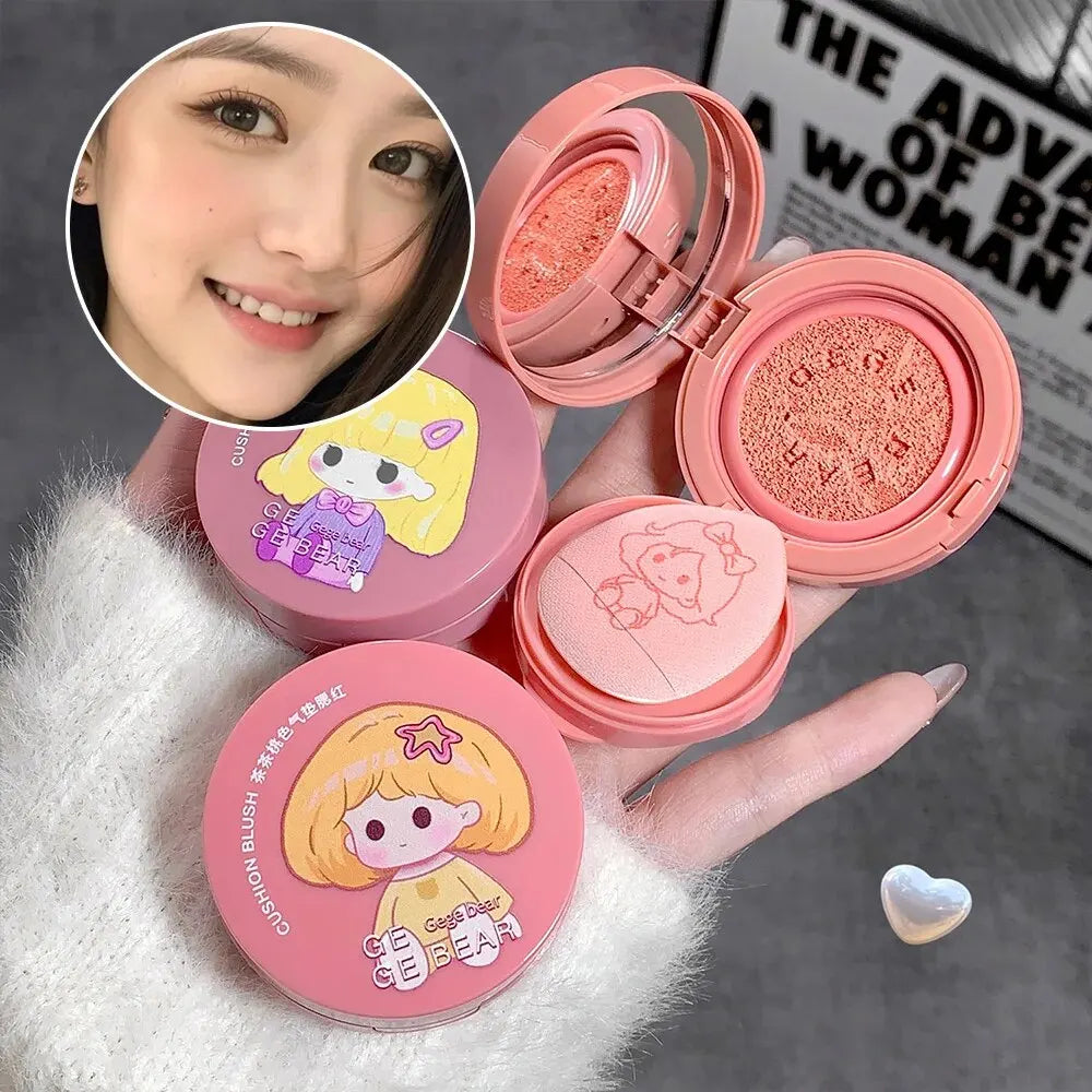 Gege Bear Cushion Blush – Blendable, Whitening & Long-Lasting