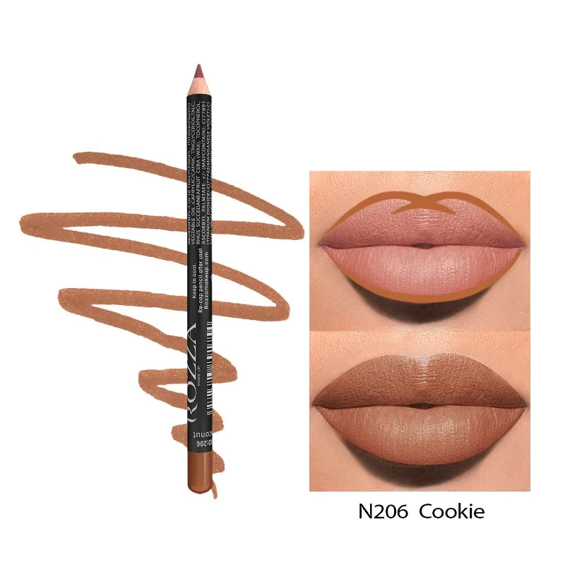 14-Color Nude Matte Lip Pencil